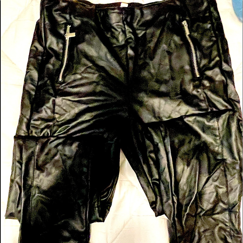 Faux leather leggings size large